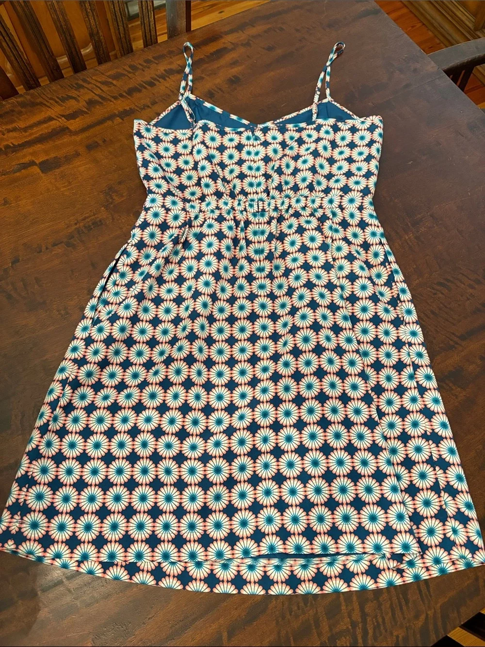 J. Crew Teal Floral Sunburst Mini Dress Size 6